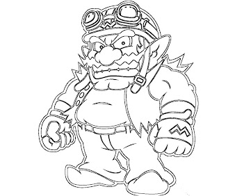 #10 Wario Coloring Page