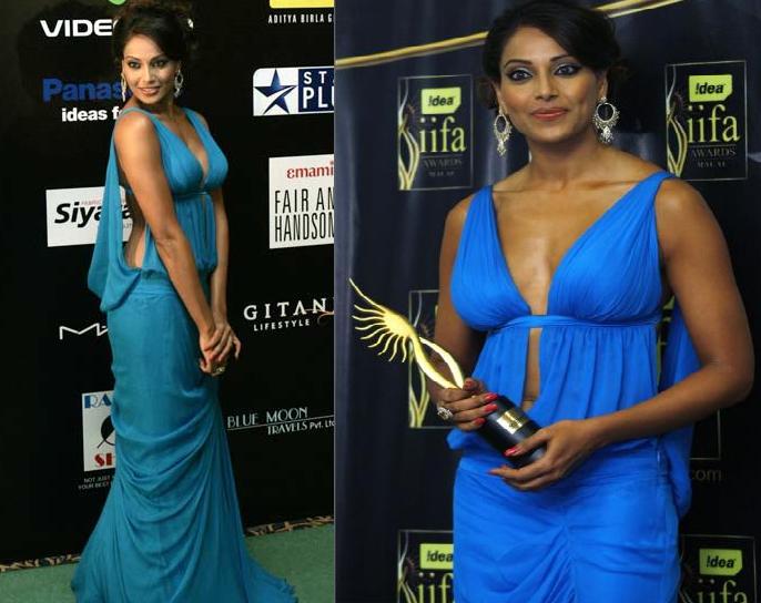 Bipasha Basu Gauri Nainika gown IIFA green carpet