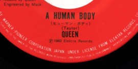 Japanese 7-inch Record Label: Play The Game (B-Side) - A Human Body「ヒューマン・ボディ」 / Queen