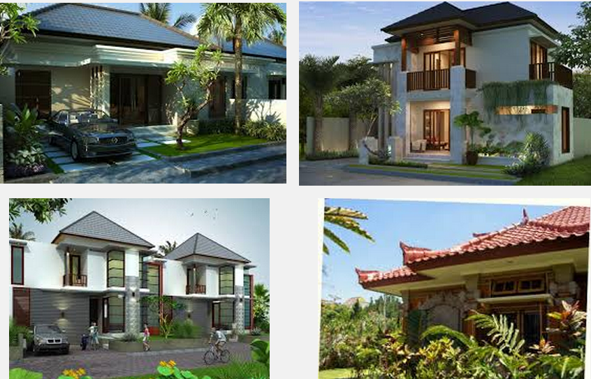 Gambar foto desain rumah minimalis modern gaya bali  terbaru