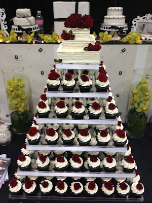 their amazing display of cupcakes they put out at the Seattle Wedding