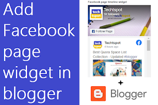 add Facebook Page widget to Blogger