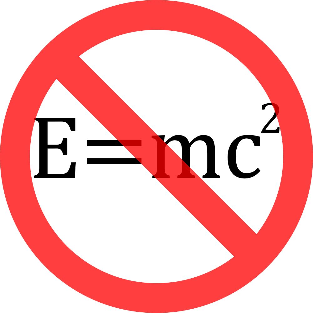 E Not = m c 2