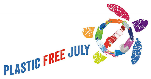 plastic free july logo banner