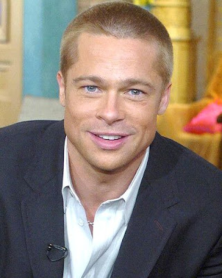 Celebrity hairstyles - haircuts: Brad Pitt buzz haircut