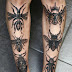 Spider Two Men Leg Tattoo Designs Pictures Download