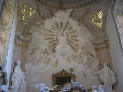 Interior of the chapel at Eckartsau, where the last mass before departure was held