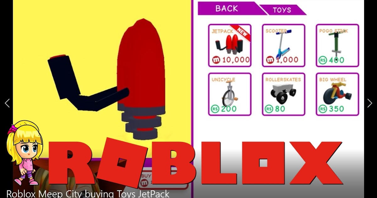 Chloe Tuber Roblox Meep City Gameplay Buying Toys Jet Pack - big wheel roblox
