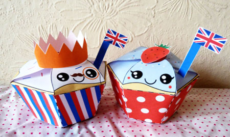 Diamond Jubilee Papercraft Cupcake