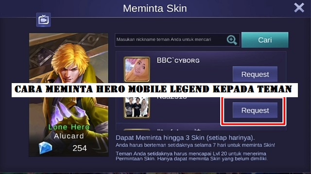 Pastinya anda sudah tahu jika bahwa dalam Mobile Legends Cara Meminta Hero Mobile Legend 2022