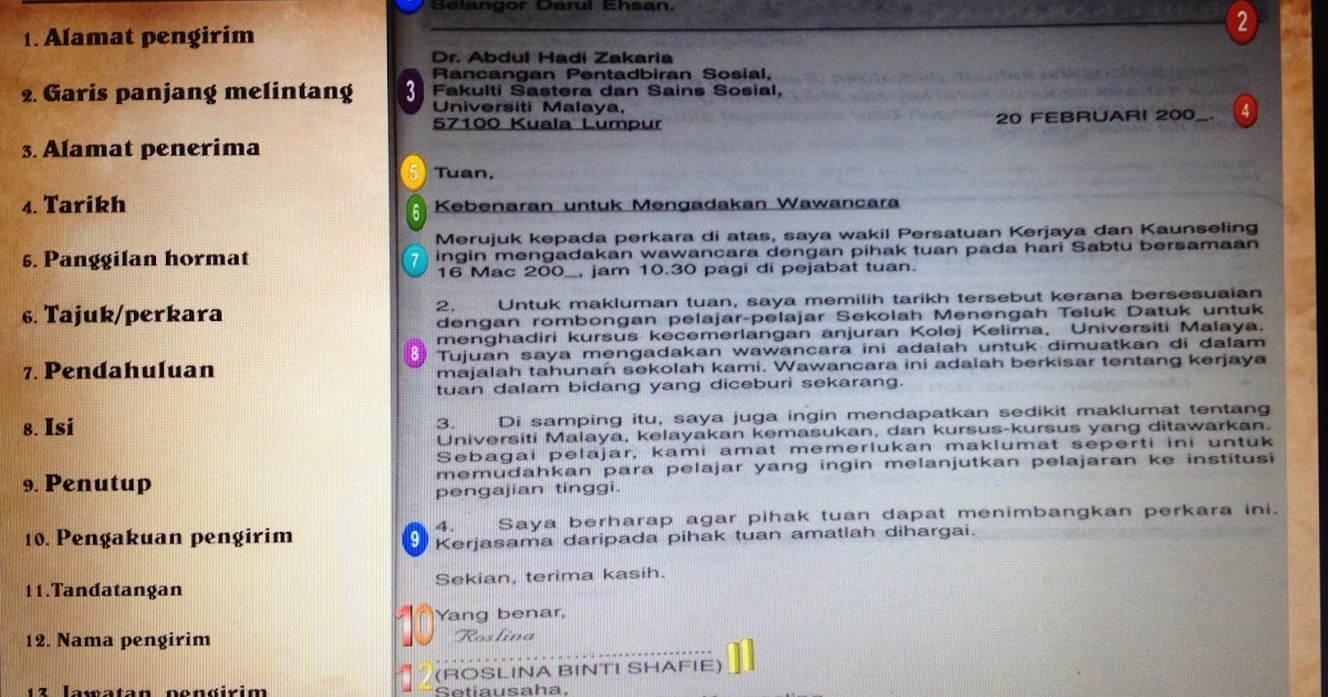 CEMERLANG BAHASA MELAYU: SURAT KIRIMAN RASMI