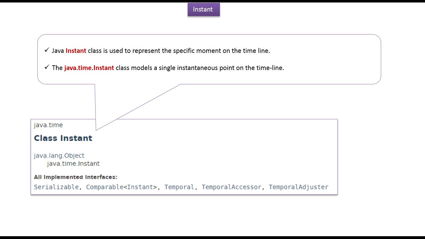 Java Ee Java 8 Instant Class Introduction Java 8 Date And Time Java Date And Time