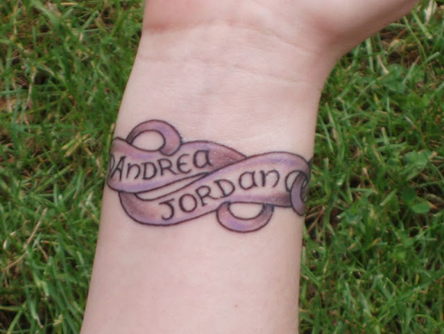 Wrist band name Tattoo Design