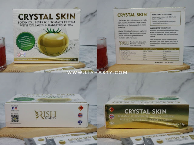 Suplemen Crystal Skin untuk mencantikkan & merawat kulit dari luar & dalam