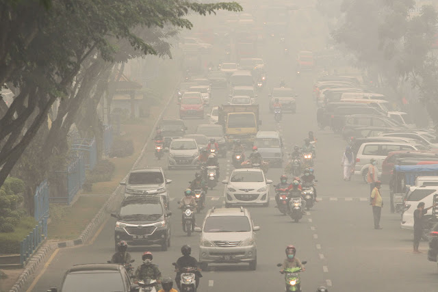 Kabut Asap di Palembang Menipis Usai Diguyur Hujan