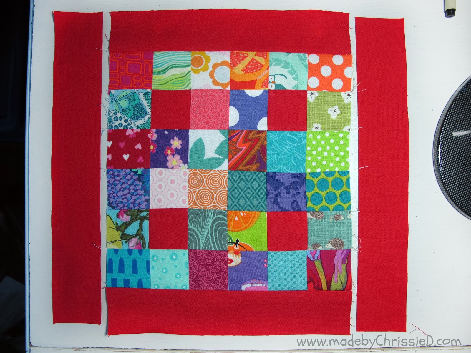Easy Scrappy Nine Patches Tute by www.madebyChrissieD.com