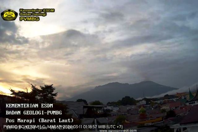Aktivitas Gunung Marapi Melandai