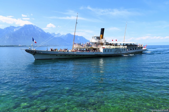 Passenger ferries sail on Lake Geneva with frequent departures from Geneva, Lausanne, Montreux, Evian, Nyon and smaller towns.