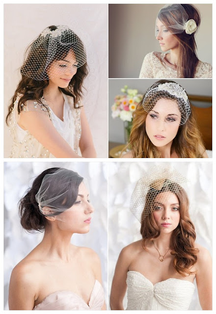 Wear a Birdcage Veil with your Hair Down