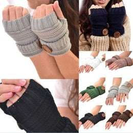 knitted fingerless gloves