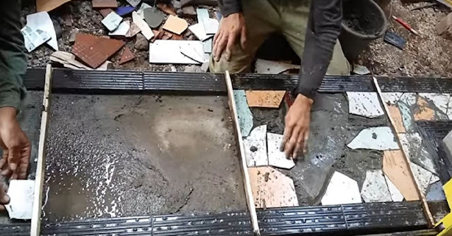 How to use waste ceramics for flooring