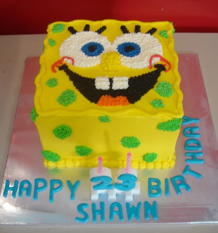 Spongebob Birthday Cake on Yochana S Cake Delight    Sponge Bob S Face