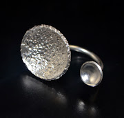 Sterling silver clay open ring