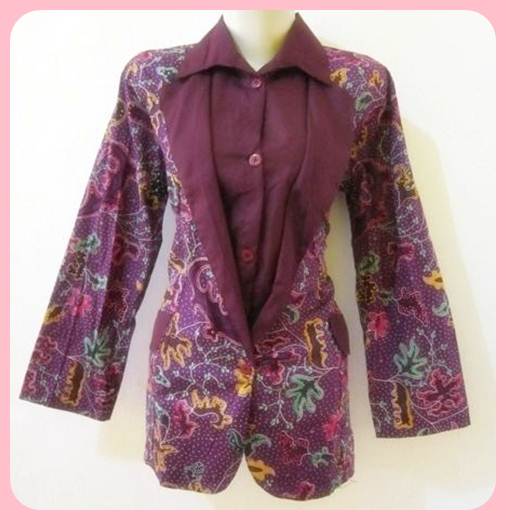 Update model baju  batik  untuk kerja  wanita  modern