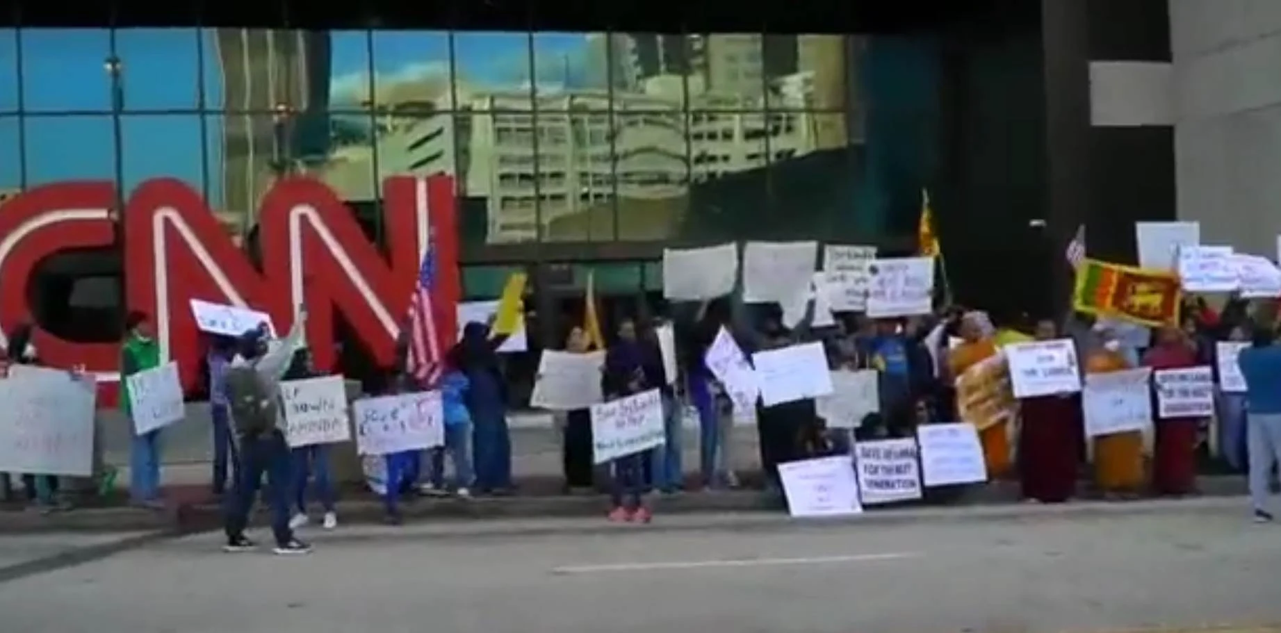 Sri-Lankan-protest-in-front-of-CNN-headquarters-in-Atlanta-USA