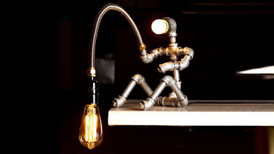 Fishing Man Figurine Table Lamp, Desk Lamp From Mr.J + Mr.C