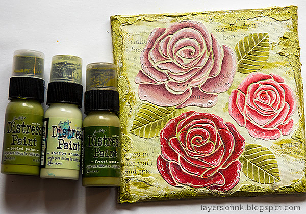 Layers of ink - Mixed Media Rose Canvas Tutorial by Anna-Karin Evaldsson.