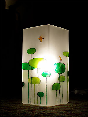 hand painted grono table lamp