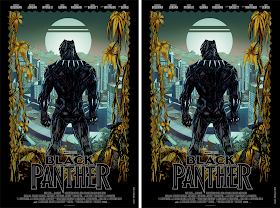 Black Panther Movie Poster Screen Print by Denys Cowan x Mondo