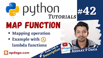 Python #42: Map function in Python | Tutorial by APDaga