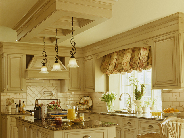 Yellow Kitchen Walls with White Cabinets