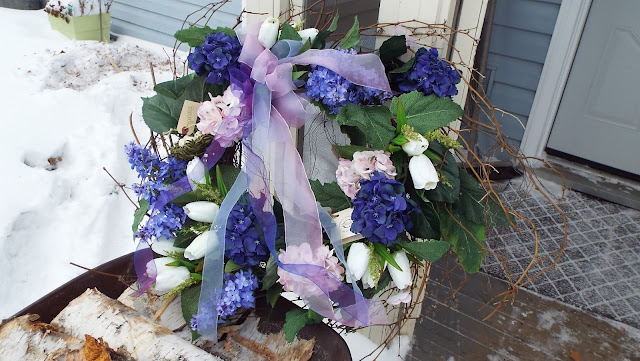 spring purple and tulip wreath The Camellia