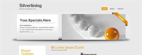 Silverlining Blogger Template