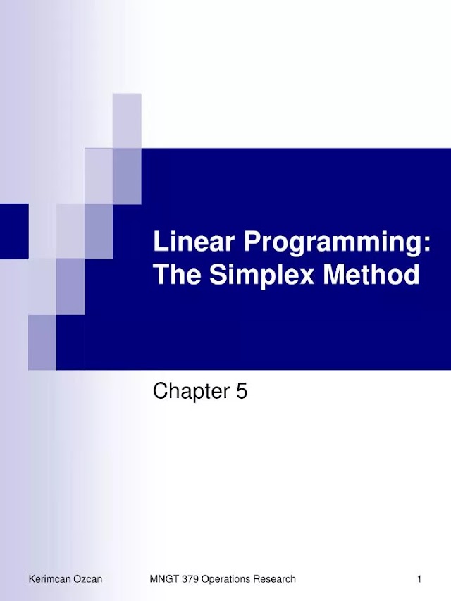 Introduction to the Simplex Method