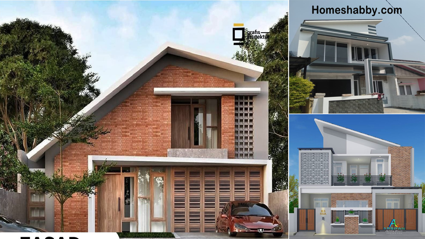 Kumpulan Contoh Rumah Atap Miring Minimalis Yang Lagi Hits Saat Ini Homeshabbycom Design Home Plans