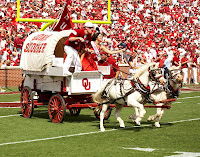 Oklahoma Sooner Wagon Taking the Field