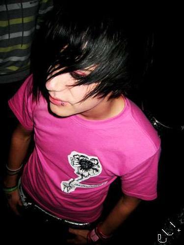 Emo Boys Haircuts. Pink Emo Boy