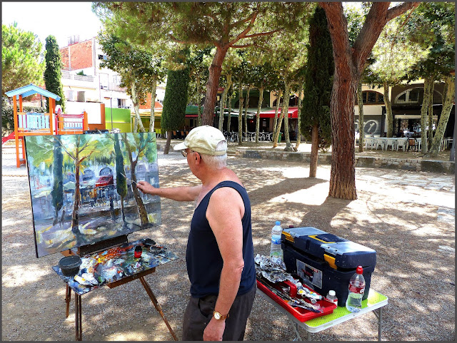 MALGRAT DE MAR-PINTURA-MARESME-PAISATGES-RESTAURANTS-JARDINS-FOTOS-QUADRES-PINTANT-PINTOR-ERNEST DESCALS-