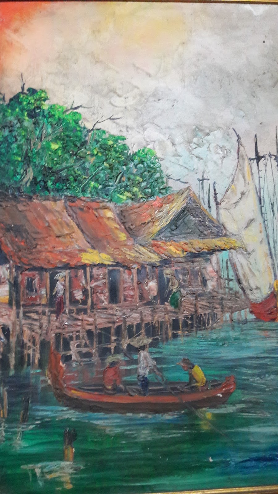 lukisan KAMPUNG NELAYAN 