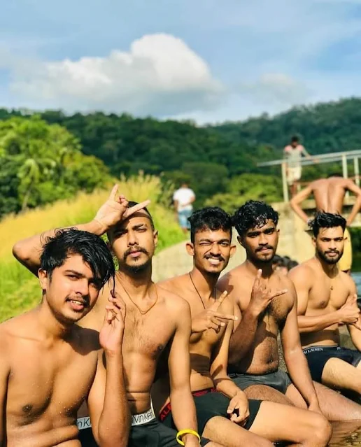 Guys in Underwear - Public Bathing - Men Hostel and College Life