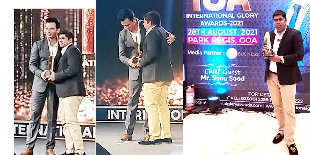  अभिनेता सोनू सूद ने “इंटरनेशनल ग्लोरी एवार्ड” इंजी0 धीरेन्द्र यादव को देकर किया सम्मानित, सम्मान समारोह आयोजित