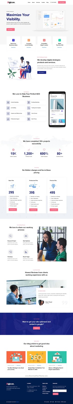 Digital Marketing Bootstrap Template 