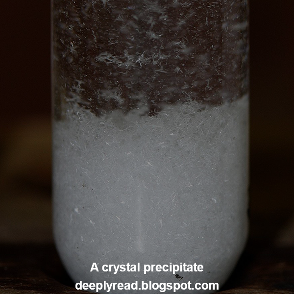 A crystal precipitate