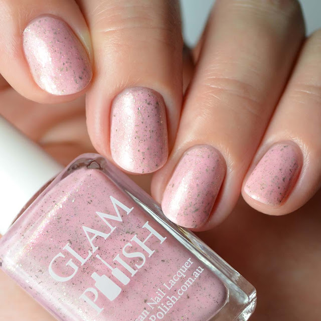 pink crelly shimmer nail polish