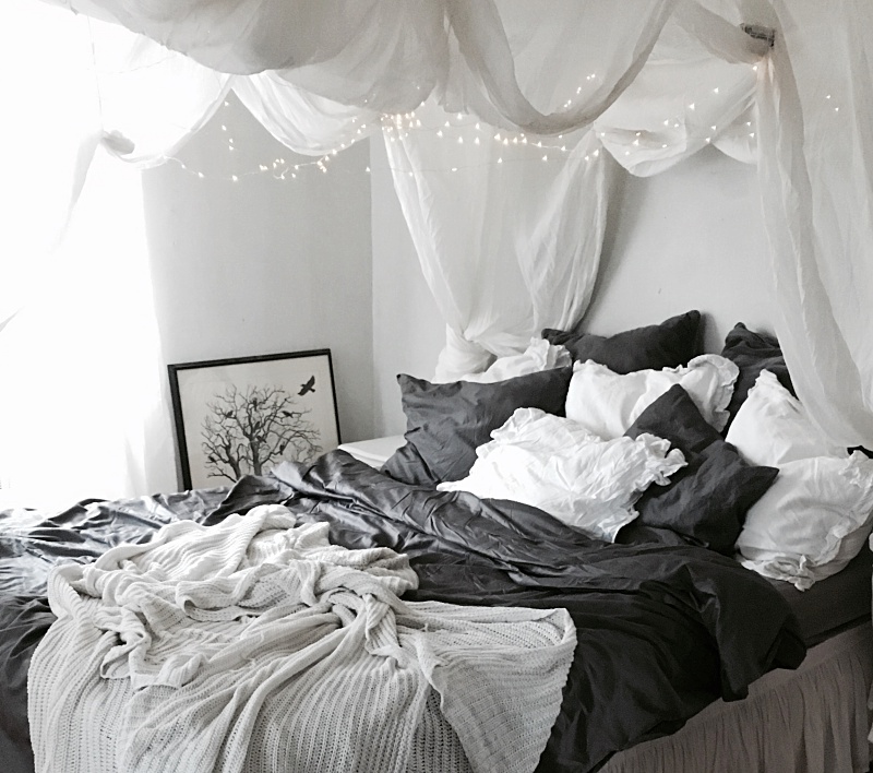 fairy light, sovrum, bedroom, DIY, ljusslinga, juldekoration, christmasdeco