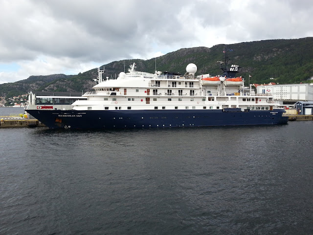 Cruise ship Hebridean Sky in Bergen, Norway; Fjords cruise: Polar Latitudes